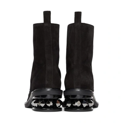 Shop Nicholas Kirkwood Black Suzi Crosta Combat Boots In N99 Black