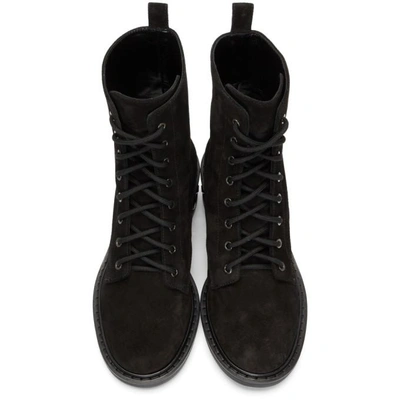Shop Nicholas Kirkwood Black Suzi Crosta Combat Boots In N99 Black