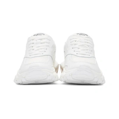 Shop Valentino White  Garavani Bounce Sneakers In 0bo White