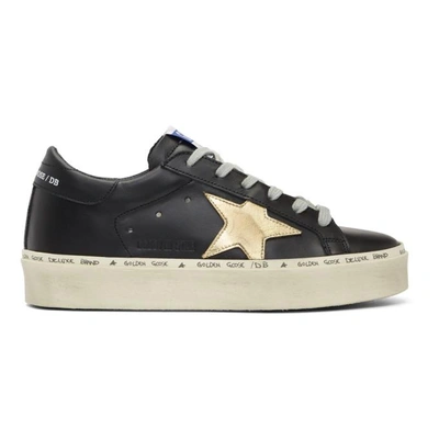 Shop Golden Goose Black Hi Star Platform Sneakers