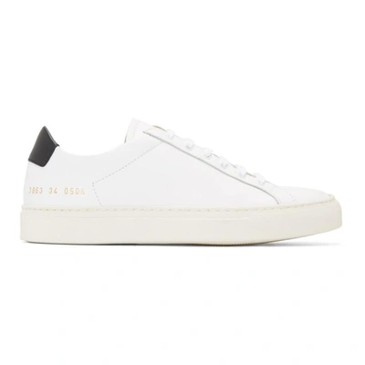 Shop Common Projects Woman By  White Retro Low Sneakers In 0506 White