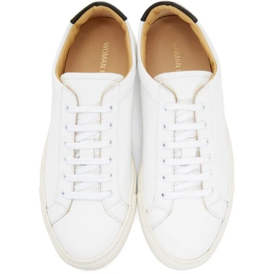 Shop Common Projects Woman By  White Retro Low Sneakers In 0506 White