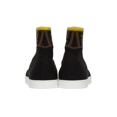 FENDI 黑色“FOREVER FENDI”针织运动鞋