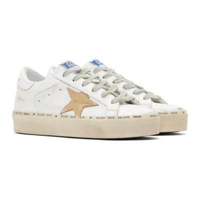 Shop Golden Goose White Hi Star Sneakers