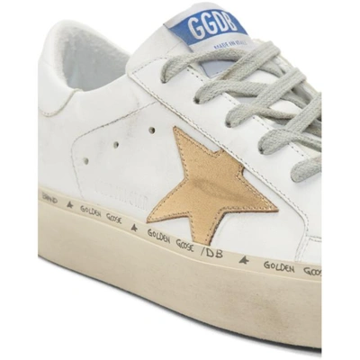 Shop Golden Goose White Hi Star Sneakers