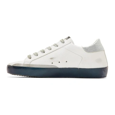 Shop Golden Goose White Iridescent Sole Superstar Sneakers