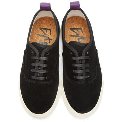 Shop Eytys Black Suede Mother Sneakers