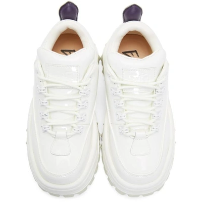 Shop Eytys White Patent Angel Sneakers