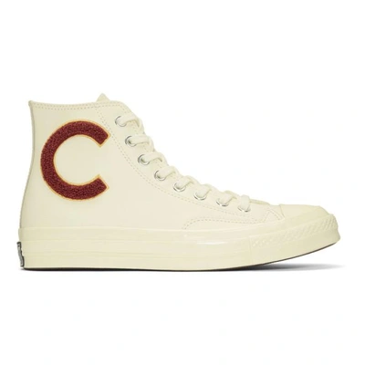 Converse White Wordmark Wool Chuck 70 High Sneakers In Egret/mars | ModeSens