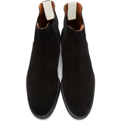 Shop Common Projects Woman By  Black Suede Chelsea Boots In 7547 Black