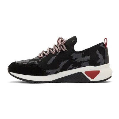 Shop Diesel Black Camo S-kby Running Sneakers In H6458