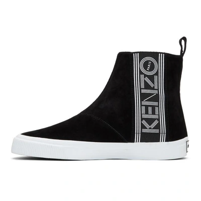 Shop Kenzo Black Suede Kapri High-top Sneakers In 99 Black