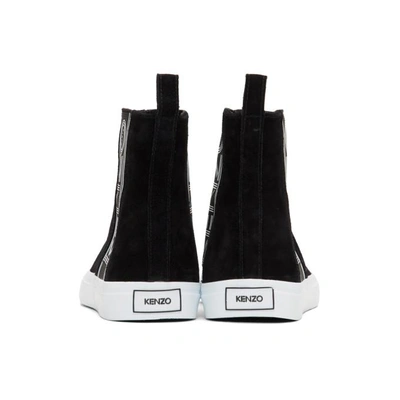 Shop Kenzo Black Suede Kapri High-top Sneakers In 99 Black