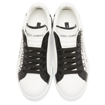 Shop Dolce & Gabbana Dolce And Gabbana White Portofino Sneakers In 89697 White