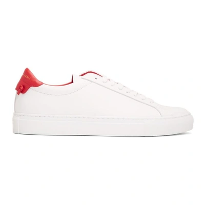 Shop Givenchy White And Red Urban Knots Sneakers In 112 Wht/rd