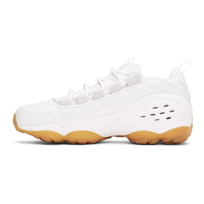 Shop Reebok Classics White Dmx Run 10 Gum Sneakers In Wht/grey