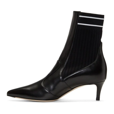 Shop Fendi Black Heeled Sock Boots