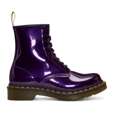 Shop Dr. Martens' Dr. Martens Purple Vegan 1460 Boots In Dark Purple
