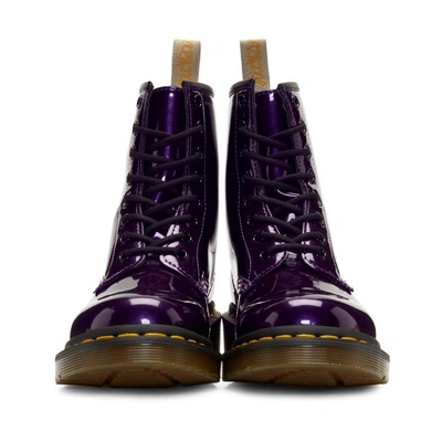 Shop Dr. Martens' Dr. Martens Purple Vegan 1460 Boots In Dark Purple