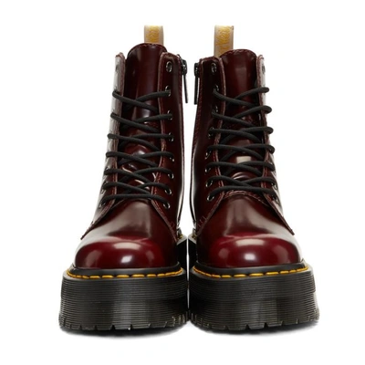 Shop Dr. Martens Red Vegan Jadon Ii Platform Boots