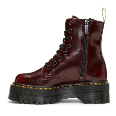 Shop Dr. Martens' Dr. Martens Red Vegan Jadon Ii Platform Boots