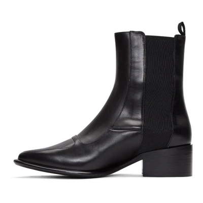 Shop Loewe Black Chelsea 40 Boots In 1100 Black