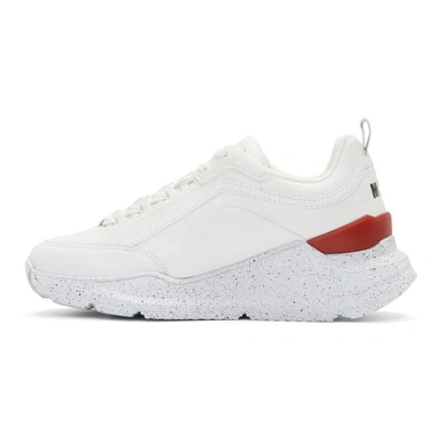 Shop Msgm White Chunky Sole Sneakers In 070 White