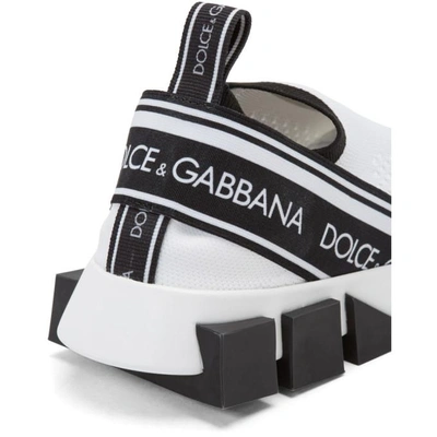 Shop Dolce & Gabbana White Sorrento Sock Sneakers