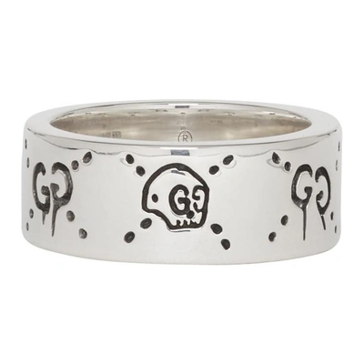 Shop Gucci Silver Ghost Ring