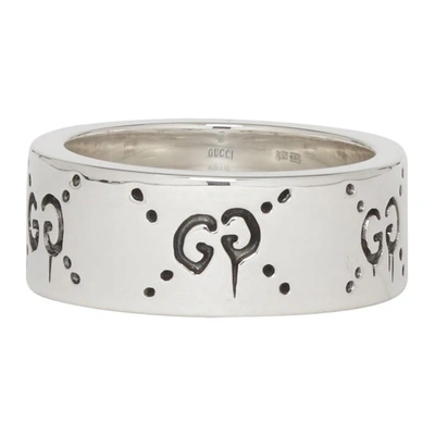 Shop Gucci Silver Ghost Ring