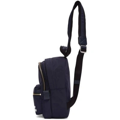 Shop Marc Jacobs Navy Mini Backpack In 415 Midnigh