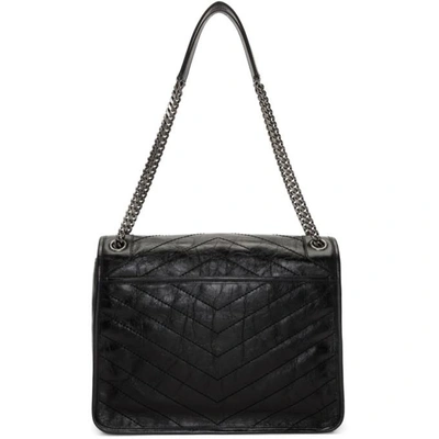 Shop Saint Laurent Black Niki Monogramme Chain Bag In 1000 Black