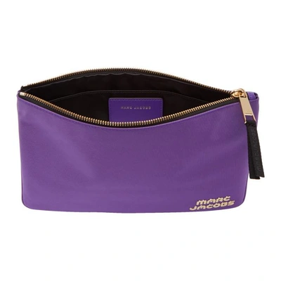 Shop Marc Jacobs Purple Medium Pouch In 545 Eggplan