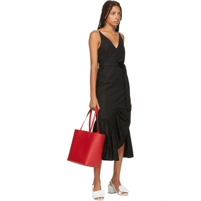 Shop Mansur Gavriel Red Large Tote In Flamma