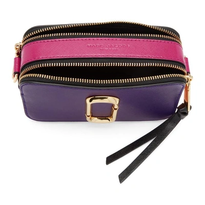 Shop Marc Jacobs Purple Small Snapshot Bag