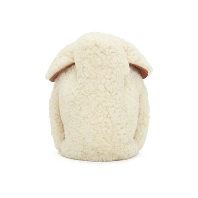 Shop Loewe White Shearling Mini Bunny Bag In 2123 Natura