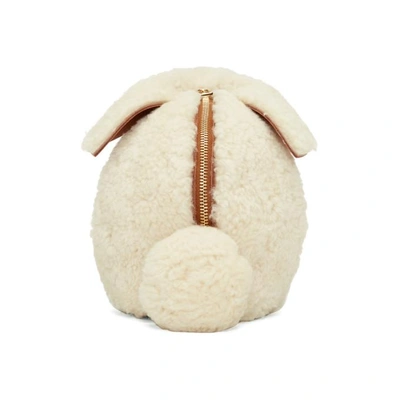 Shop Loewe White Shearling Mini Bunny Bag In 2123 Natura