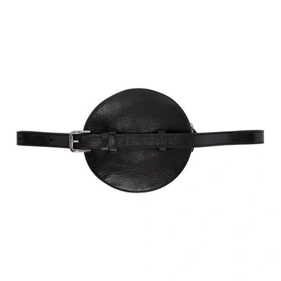 Shop Balmain Black Patent Disco Belt Pouch In Noir 176