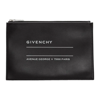 Shop Givenchy Black Iconic Logo Pouch