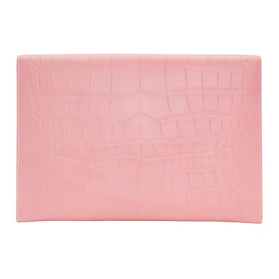 Shop Alexander Mcqueen Pink Skull Clutch In 5618 Flam