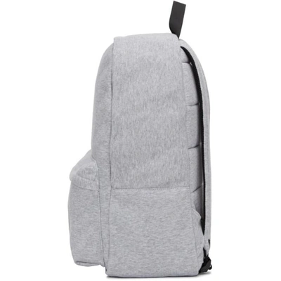 Shop Msgm Grey Logo Jersey Backpack In 030 Grey