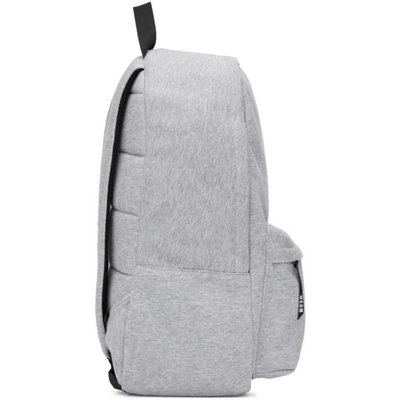 Shop Msgm Grey Logo Jersey Backpack In 030 Grey