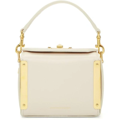 Shop Alexander Mcqueen White Nano Box Bag In 9004 Cream