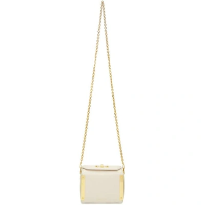 Shop Alexander Mcqueen White Nano Box Bag In 9004 Cream