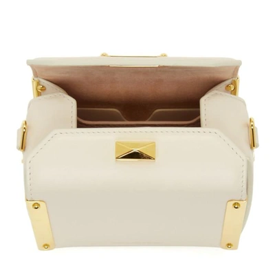 Shop Alexander Mcqueen White Nano Box Bag In 9004 Cream