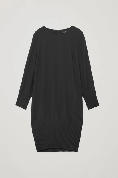 Shop Cos Pleated Dress In Black
