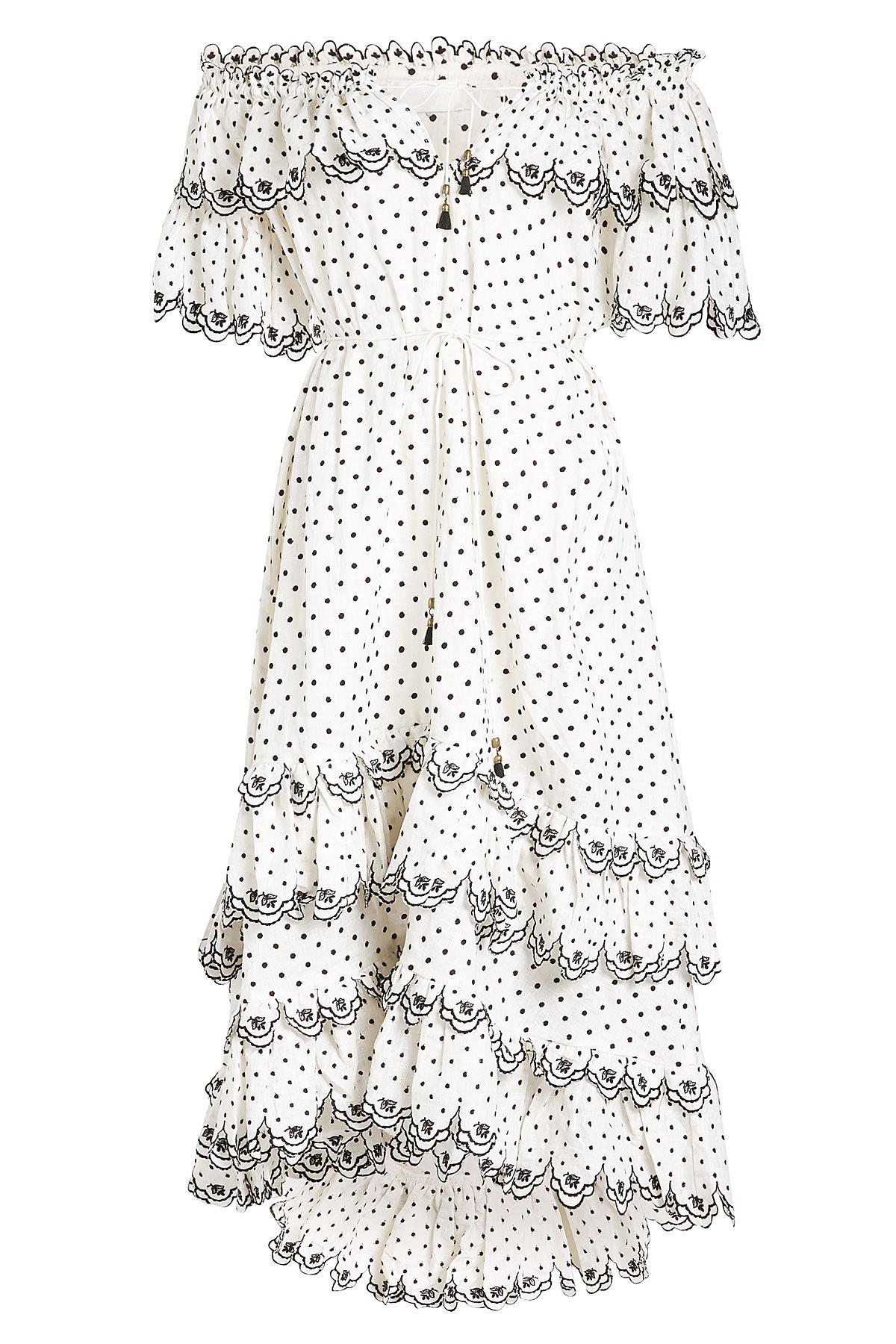tiered linen dress