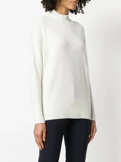 Shop Peserico High Neck Sweater - White