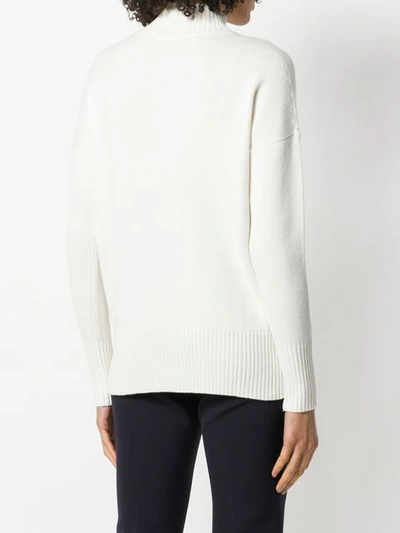Shop Peserico High Neck Sweater - White