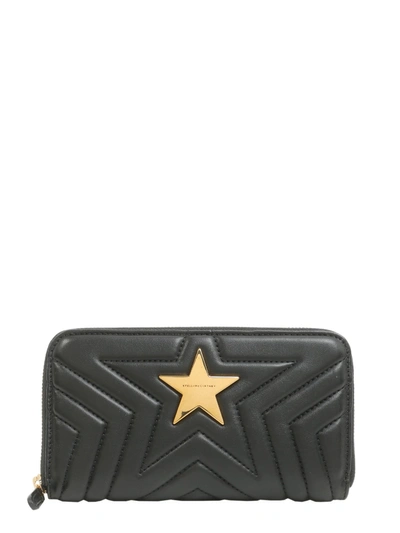 Shop Stella Mccartney Zip Around Wallet In Black